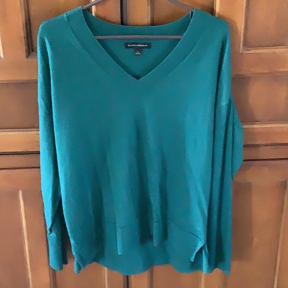 Teal V-Neck Sweater